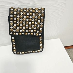 Mini Bling & rivet bag. LEATHER. Attach to your belt, strap or?